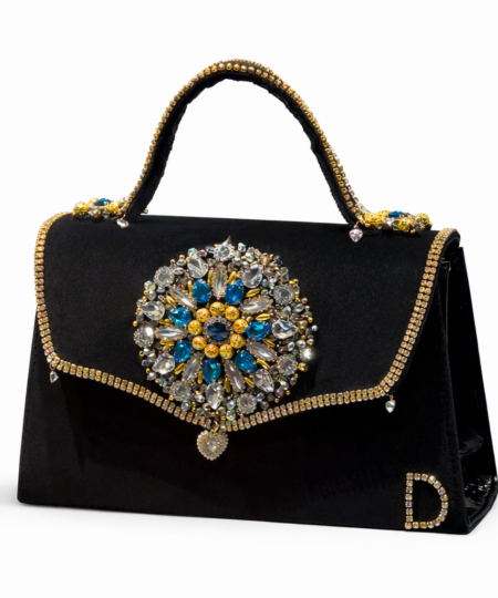 Hand-Embellished Velvet Bag