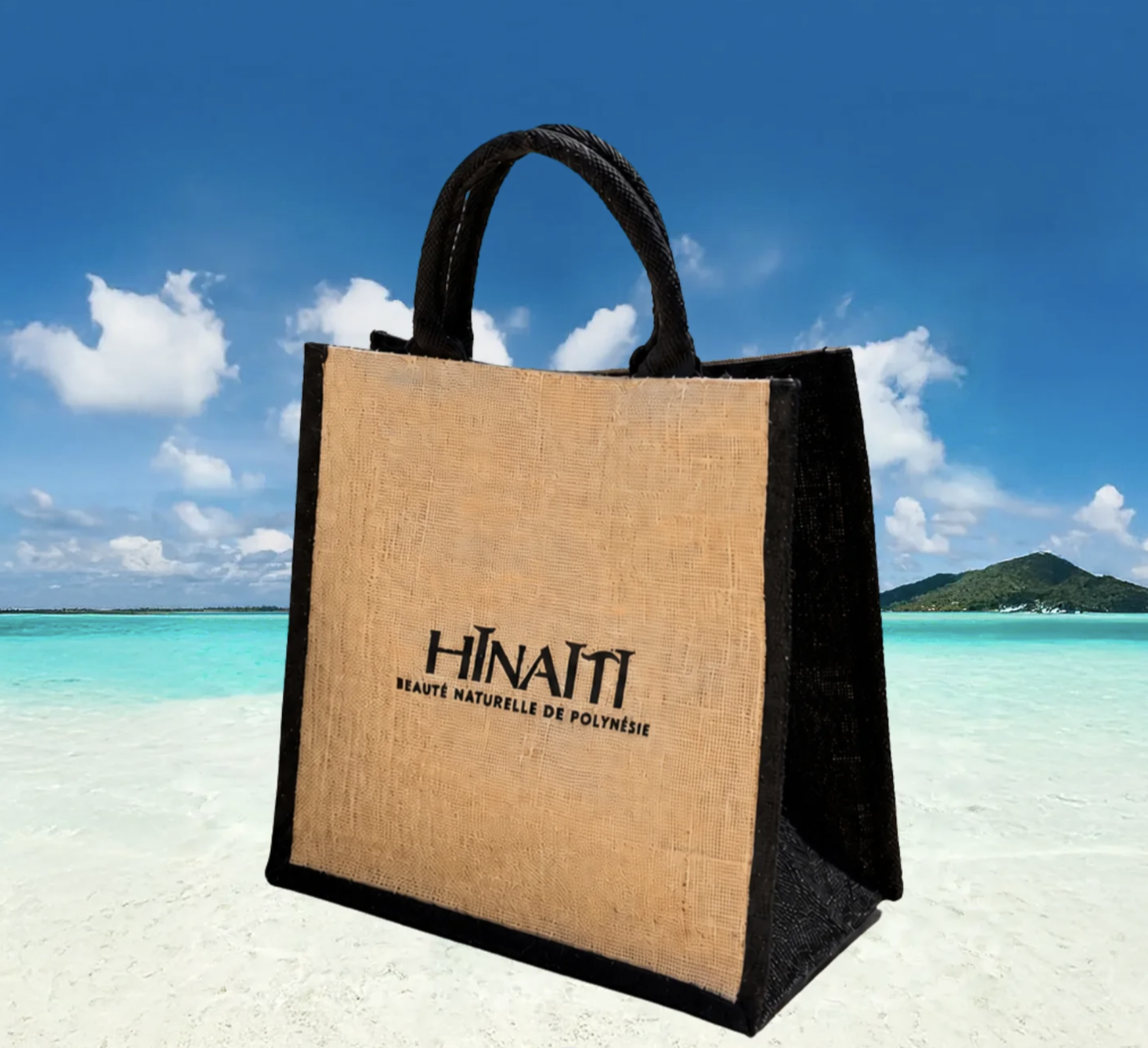 Cabas Hinaiti noir et jute by Hinaiti – Image 2