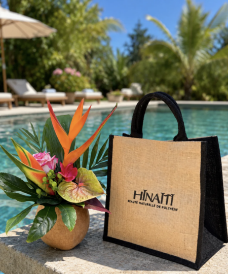 Cabas Hinaiti noir et jute by Hinaiti